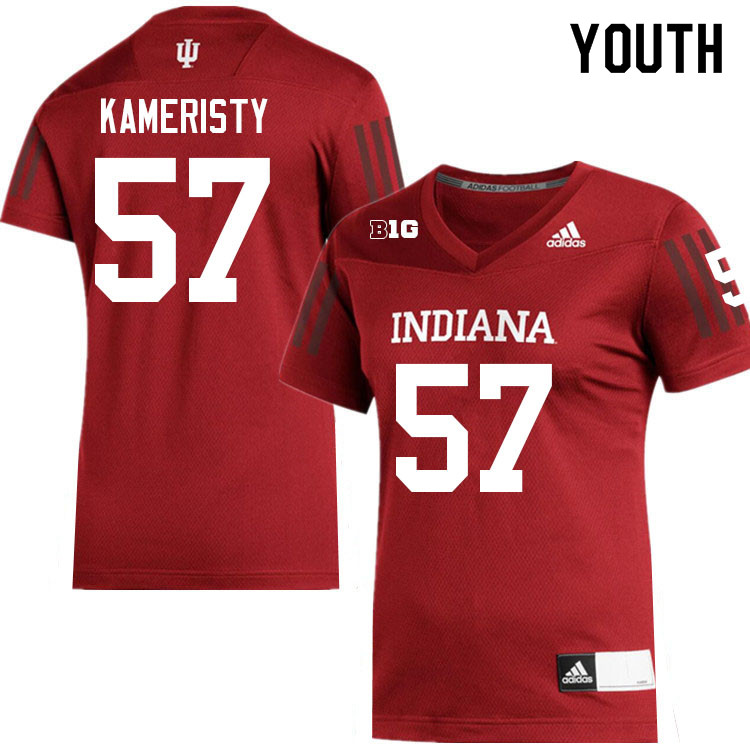 Youth #57 Julian Kameristy Indiana Hoosiers College Football Jerseys Sale-Crimson